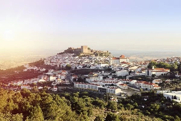 The castle and medieval walled town of Castelo de Vide in the high Alentejo, Portugal