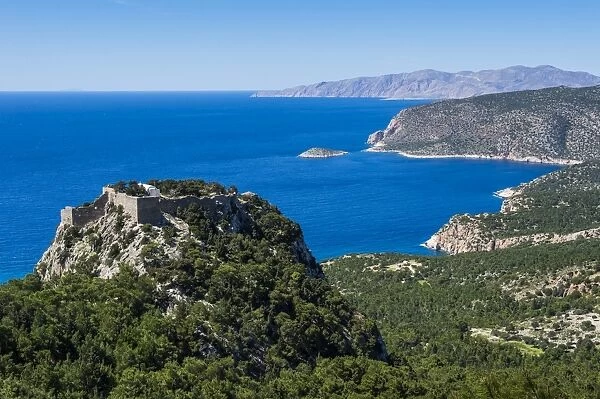 The castle of Monolithos, Rhodes, Dodecanese Islands, Greek Islands, Greece, Europe