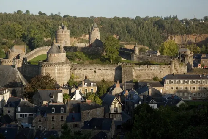 Framed Print : Castle and old town, Fougeres, Brittany, France, Europe Framed Print : Castle and old town, Fougeres, Brittany, France, Europe