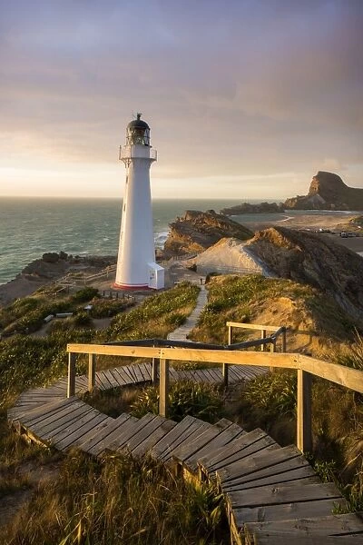 Castle Point Lighthouse, Castlepoint, Wairarapa, North Island, New Zealand, Pacific