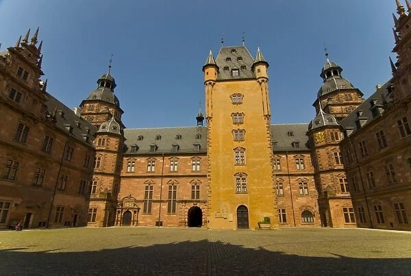 Castle Schloss Johannisburg, Aschaffenburg, Franconia, Bavaria, Germany, Europe