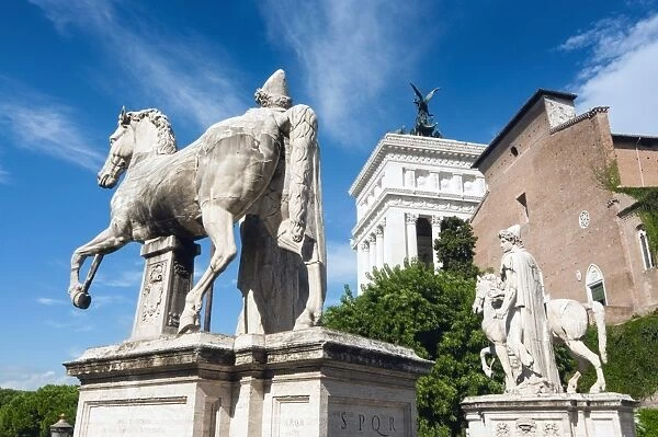 Castore and Polluce (Dioskouri) statues, Campidoglio, Capitoline hill, Rome, Unesco