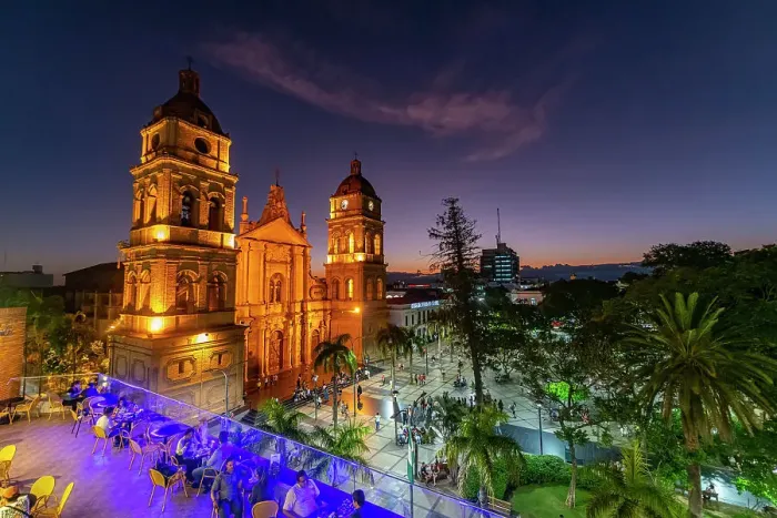 Framed Print : Cathedral Basilica of St. Lawrence at nighttime, Santa Cruz de la Sierra, Bolivia, South America Framed Print : Cathedral Basilica of St. Lawrence at nighttime, Santa Cruz de la Sierra, Bolivia, South America
