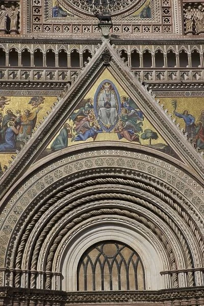 Detail of the Cathedral (Duomo), Orvieto, Umbria, Italy, Europe