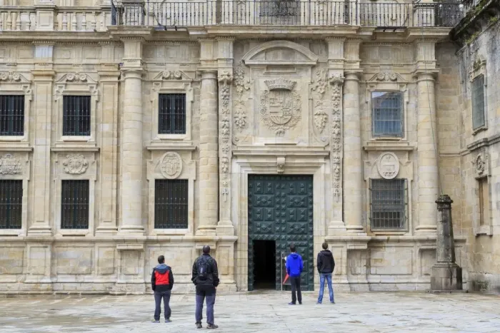 Framed Print : Cathedral entrance on Plaza Quintana, Santiago de Compostela, UNESCO World Heritage Site, Galicia, Spain, Europe Framed Print : Cathedral entrance on Plaza Quintana, Santiago de Compostela, UNESCO World Heritage Site, Galicia, Spain, Europe