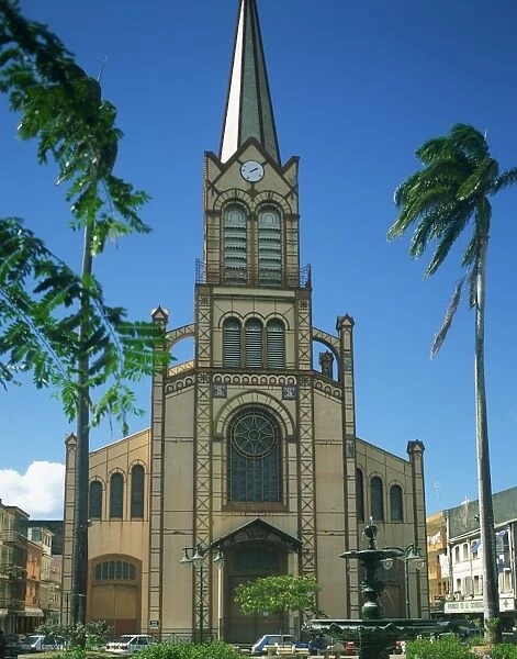 The cathedral at Fort de France, Martinique, Lesser Antilles, West Indies