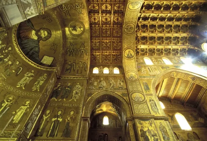 Framed Print : Cathedral interior, Monreale, Palermo, Sicily, Italy, Europe Framed Print : Cathedral interior, Monreale, Palermo, Sicily, Italy, Europe