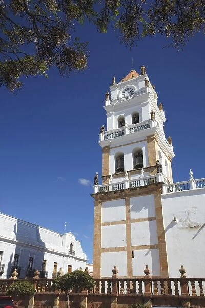 Cathedral in Plaza 25 de Mayo, Sucre, UNESCO World Heritage Site, Bolivia, South America