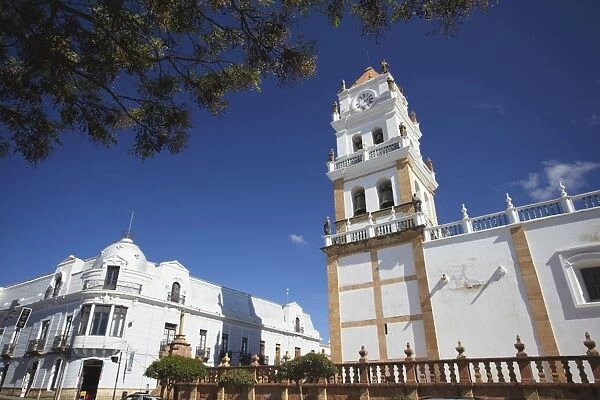 Cathedral in Plaza 25 de Mayo, Sucre, UNESCO World Heritage Site, Bolivia, South America