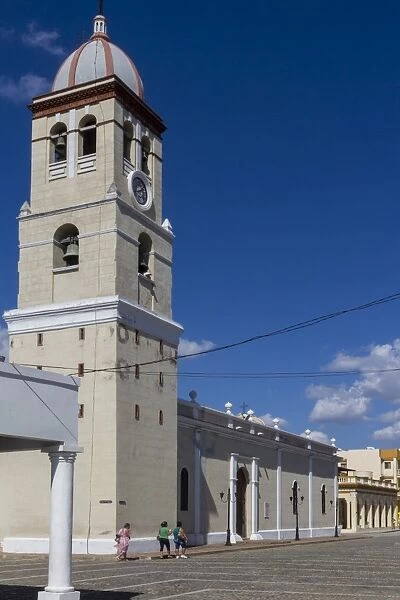 Cathedral and Plaza del Himno, Bayamo, Cuba, West Indies, Caribbean, Central America