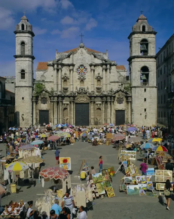 Framed Print : Cathedral, Plaza and market, Havana, Cuba, West Indies, Central America Framed Print : Cathedral, Plaza and market, Havana, Cuba, West Indies, Central America