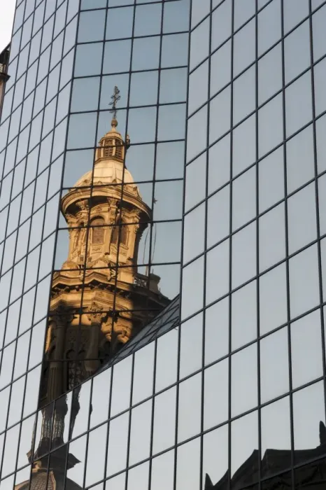 Framed Print : Cathedral reflection, Plaza de Armas, Santiago, Chile, South America Framed Print : Cathedral reflection, Plaza de Armas, Santiago, Chile, South America