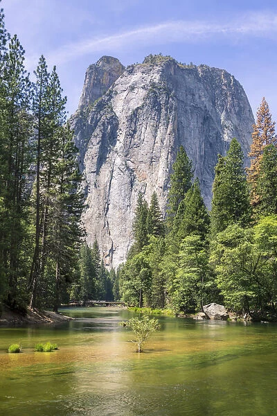 Cathedral Rocks from Yosemite Valley, UNESCO World Heritage Site, California, United