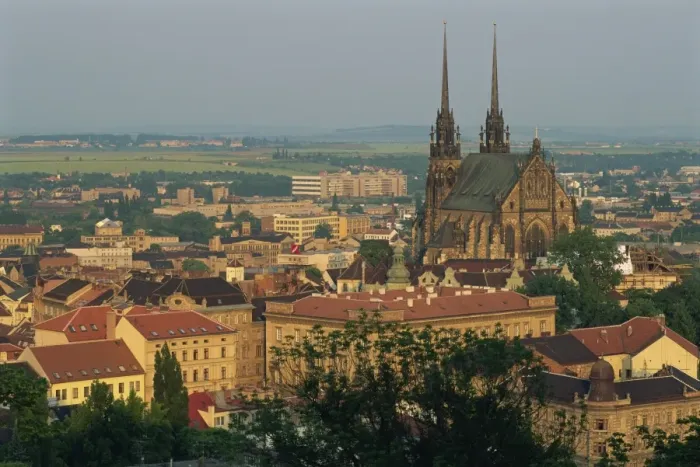 Framed Print : The cathedral and skyline of the city of Brno in South Moravia, Czech Republic, Europe Framed Print : The cathedral and skyline of the city of Brno in South Moravia, Czech Republic, Europe