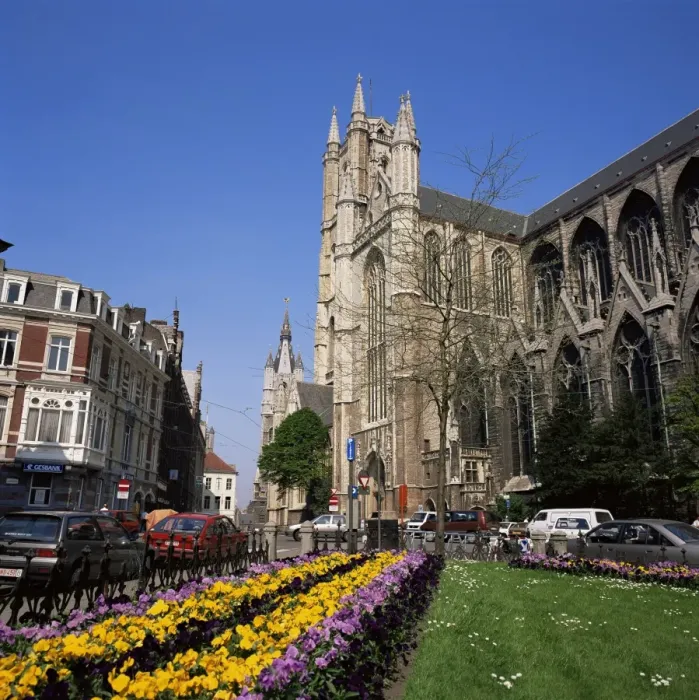 Framed Print : Cathedral of St. Bavon, Ghent, Belgium, Europe Framed Print : Cathedral of St. Bavon, Ghent, Belgium, Europe