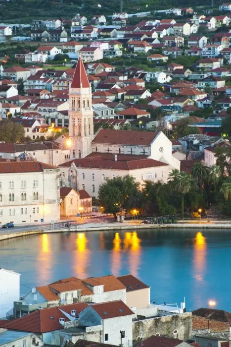 Framed Print : Cathedral of St. Lawrence (Katedrala Sv. Lovre) in Trogir at night, UNESCO World Heritage Site, Dalmatian Coast, Adriatic, Croatia, Europe Framed Print : Cathedral of St. Lawrence (Katedrala Sv. Lovre) in Trogir at night, UNESCO World Heritage Site, Dalmatian Coast, Adriatic, Croatia, Europe