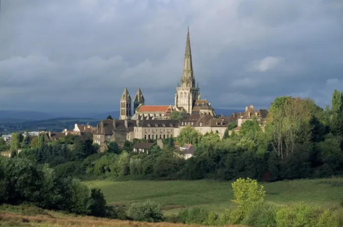 Framed Print : The cathedral of St. Lazare at Autun in Burgundy, France, Europe