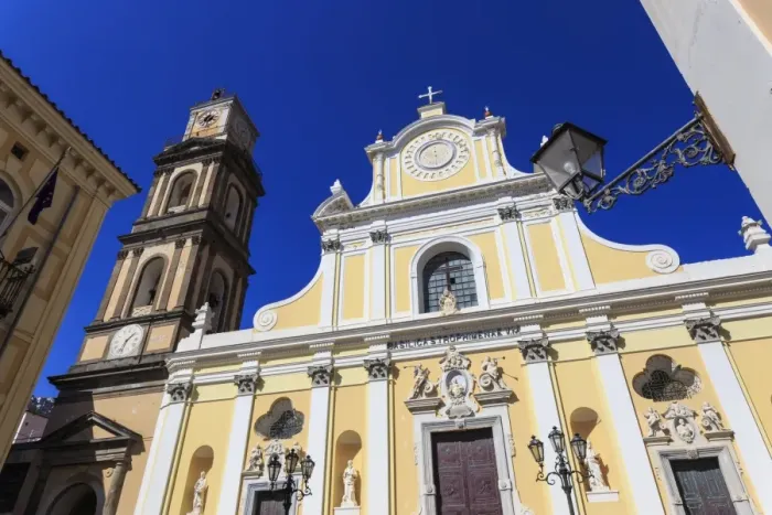 Framed Print : Cathedral of St. Trofimena in bright sun, Minori, Amalfi Coast, UNESCO World Heritage Site Framed Print : Cathedral of St. Trofimena in bright sun, Minori, Amalfi Coast, UNESCO World Heritage Site