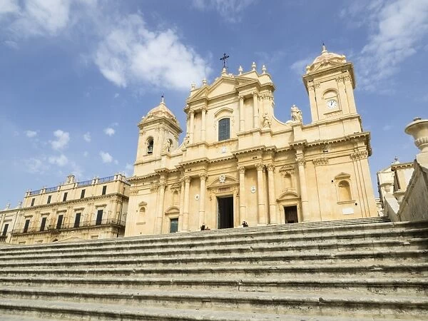 The Cathedral, UNESCO World Heritage Site, Noto, Sicily, Italy, Europe