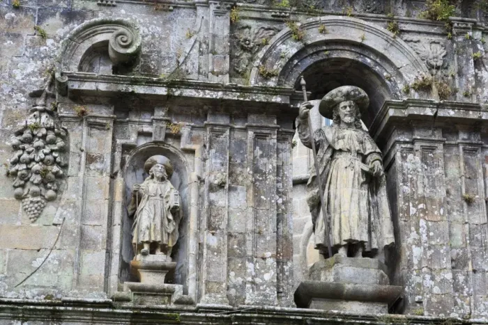 Framed Print : Detail on Cathedral wall in Plaza Quintana, Santiago de Compostela, UNESCO World Heritage Site, Galicia, Spain, Europe Framed Print : Detail on Cathedral wall in Plaza Quintana, Santiago de Compostela, UNESCO World Heritage Site, Galicia, Spain, Europe