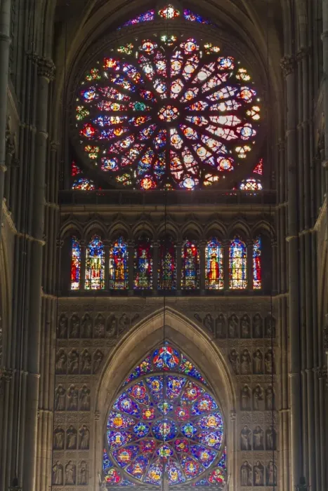 Framed Print : Cathedral west windows, Rheims, UNESCO World Heritage Site, Marne, France, Europe Framed Print : Cathedral west windows, Rheims, UNESCO World Heritage Site, Marne, France, Europe