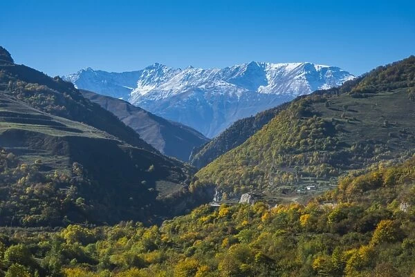 The Caucasian Mountains in fall, Chechnya, Caucasus, Russia, Europe