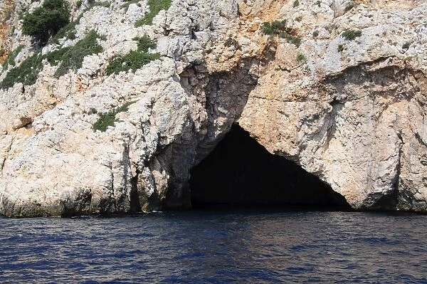Cave on Alonissos, Sporades Islands, Greek Islands, Greece, Europe