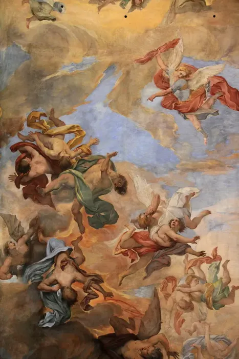 Framed Print : Ceiling fresco in St. Ambrose and St. Charles Basilica, Rome, Lazio, Italy, Europe Framed Print : Ceiling fresco in St. Ambrose and St. Charles Basilica, Rome, Lazio, Italy, Europe