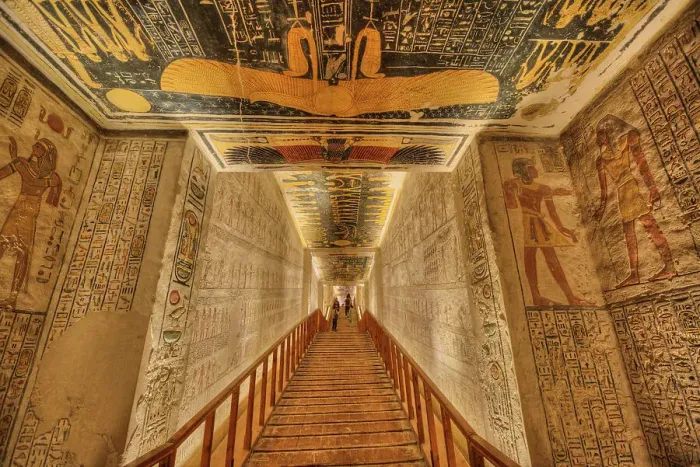 Framed Print : Ceiling Reliefs with descending Corridor Steps, Tomb of Rameses V and VI, KV9, Valley of the Kings, Ancient Thebes, UNESCO World Heritage Site, Luxor, Egypt, North Africa, Africa Framed Print : Ceiling Reliefs with descending Corridor Steps, Tomb of Rameses V and VI, KV9, Valley of the Kings, Ancient Thebes, UNESCO World Heritage Site, Luxor, Egypt, North Africa, Africa