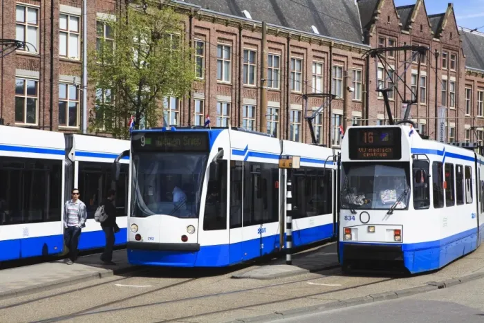 Framed Print : Centraal Station and trams, Amsterdam, Netherlands, Europe Framed Print : Centraal Station and trams, Amsterdam, Netherlands, Europe