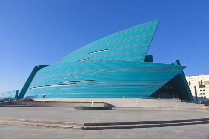 Framed Print : Central Concert Hall designed by Italian architects Manfredi and Luca Nicoletti, Astana, Kazakhstan, Central Asia, Asia