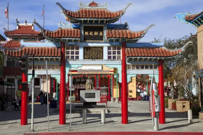 Framed Print : Central Plaza, Chinatown, Los Angeles, California, United States of America Framed Print : Central Plaza, Chinatown, Los Angeles, California, United States of America