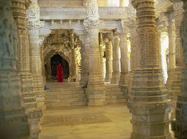 Central shrine, with four faced image of Adinath, Ranakpur temple, Rajasthan state