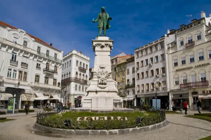 Framed Print : Central square of Coimbra, Portugal, Europe Framed Print : Central square of Coimbra, Portugal, Europe
