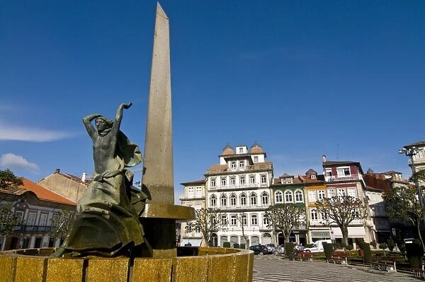 Central square of Guimaraes, UNESCO World Heritage Site, Portugal, Europe