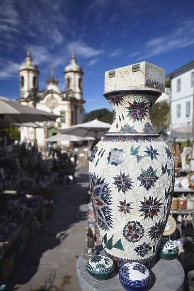 Ceramic pot at market, Ouro Preto, UNESCO World Heritage Site, Minas Gerais, Brazil, South America
