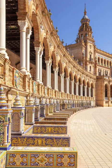 Framed Print : Ceramic tiles in the alcoves and arches of the Plaza de Espana, Maria Luisa Park, Seville Framed Print : Ceramic tiles in the alcoves and arches of the Plaza de Espana, Maria Luisa Park, Seville