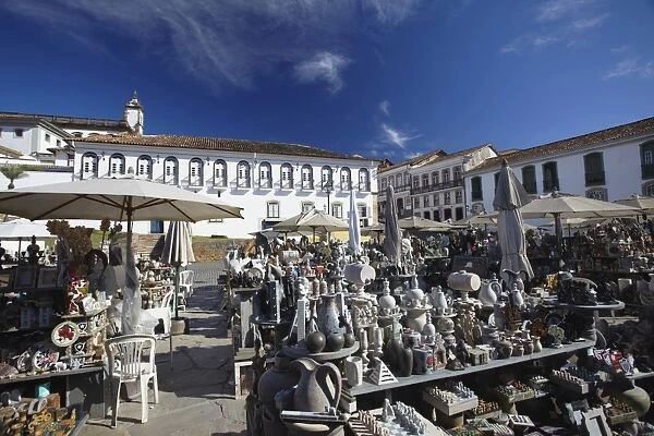 Ceramics market, Ouro Preto, UNESCO World Heritage Site, Minas Gerais, Brazil, South America