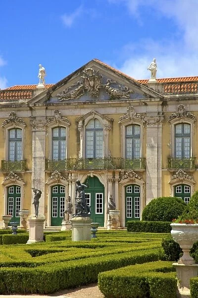 Ceremonial Facade, Palacio de Queluz, Lisbon, Portugal, South West Europe