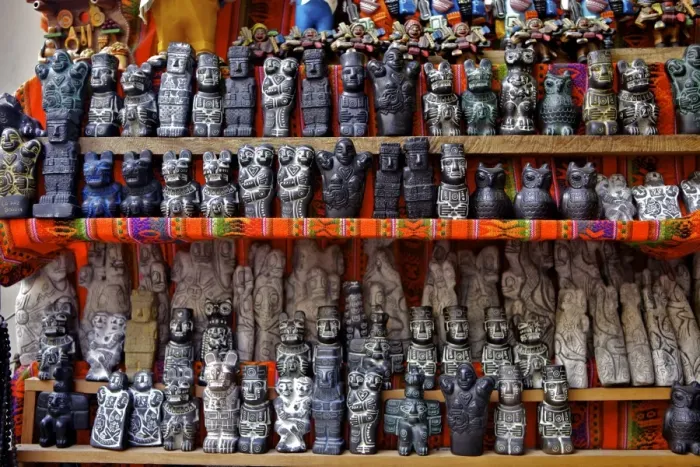 Framed Print : Ceremonial statues for sale in Witches Market, La Paz, Bolivia, South America Framed Print : Ceremonial statues for sale in Witches Market, La Paz, Bolivia, South America