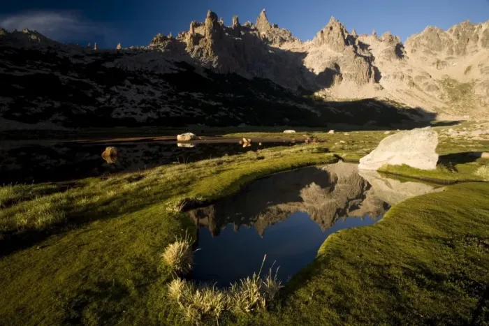 Framed Print : Cerro Catedral reflected in a tarn, Bariloche, Rio Negro, Argentina, South America Framed Print : Cerro Catedral reflected in a tarn, Bariloche, Rio Negro, Argentina, South America