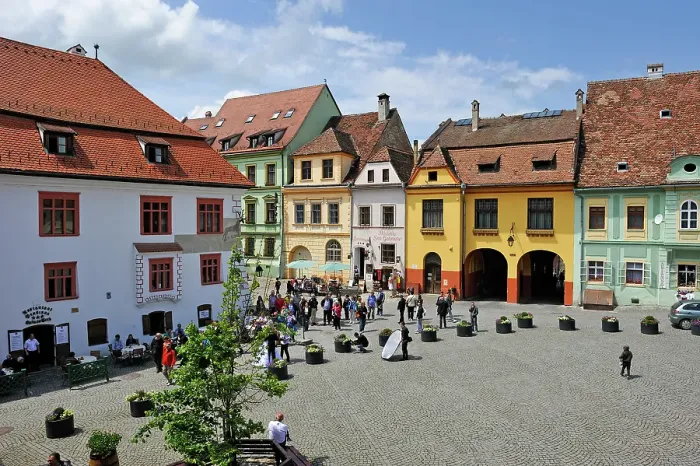 Framed Print : Cetatii square, Old Town, Sighisoara, UNESCO, Transylvania, Romania Framed Print : Cetatii square, Old Town, Sighisoara, UNESCO, Transylvania, Romania