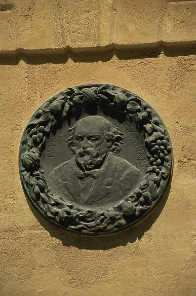 Cezanne wall plaque, Aix-en-Provence, Provence, France, Europe