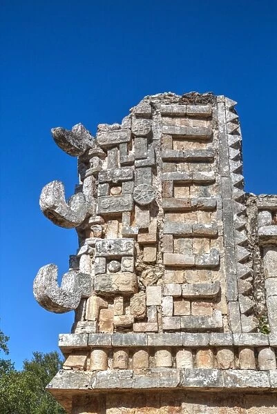 Chac Rain God masks, The Palace, Xlapak, Mayan archaeological site, Yucatan, Mexico