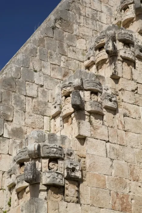 Framed Print : Chac Rain God stone masks, Pyramid of the Magician, Uxmal, Mayan archaeological site Framed Print : Chac Rain God stone masks, Pyramid of the Magician, Uxmal, Mayan archaeological site