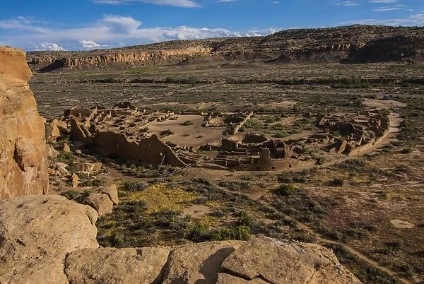 Chaco ruins in the Chaco Culture National Historic Park, UNESCO World Heritage Site, New Mexico, United States of America, North America