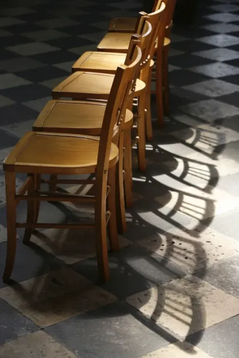 Framed Print : Chairs in Sainte-Croix cathedral, Orleans, Loiret, France, Europe Framed Print : Chairs in Sainte-Croix cathedral, Orleans, Loiret, France, Europe