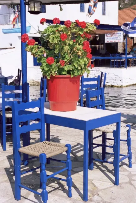 Framed Print : Chairs and table Framed Print : Chairs and table