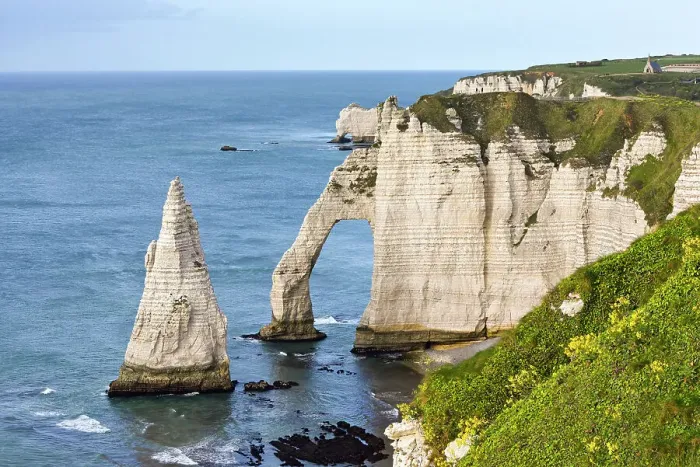 Framed Print : Chalk cliffs with arch and l'Aiguille (the Needle), Etretat, Seine-Maritime department, Normandy region, France, Europe Framed Print : Chalk cliffs with arch and l'Aiguille (the Needle), Etretat, Seine-Maritime department, Normandy region, France, Europe