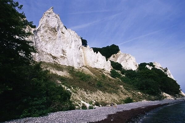 Chalk cliffs, Mons Klint, Mon, Denmark, Scandinavia, Europe